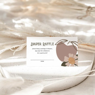 Apple Theme Baby shower Luier Raffle Informatiekaartje
