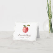 Apple Theme Baby shower Thank You Card Bedankkaart (Voorkant)