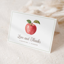 Apple Theme Baby shower Thank You Card
