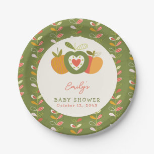 Apple Theme Herfst Baby shower Genderneutraal Groe Papieren Bordje