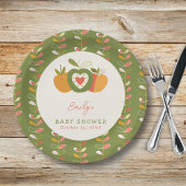 Apple Theme Herfst Baby shower Genderneutraal Groe Papieren Bordje
