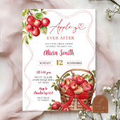 Apple Theme Red Gingham Bridal Shower Kaart