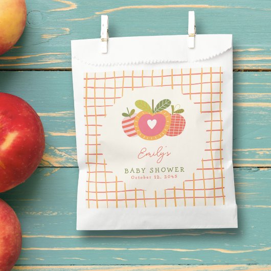 Apple Theme Whimsical Herfst Baby shower Sinaasapp Bedankzakje