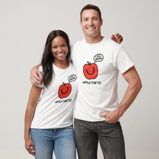 Apple-thetic Leuk Fruit Apple Pun T-shirt (Unisex)