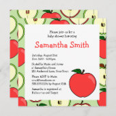 Apple ThMED Baby shower Invitation Kaart (Voorkant / Achterkant)