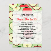 Apple ThMED Baby shower Invitation Kaart (Voorkant / Achterkant)