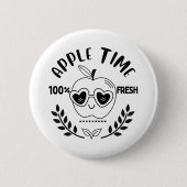 Apple Time Ronde Button 5,7 Cm (Voorkant)