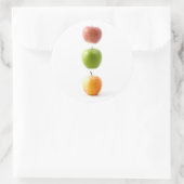 Apple Time Ronde Sticker (Tas)