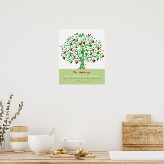 Apple Tree Aangepaste persoonlijke cadeautjes voor Poster (Keuken)