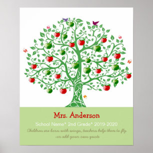 Apple Tree Aangepaste persoonlijke cadeautjes voor Poster