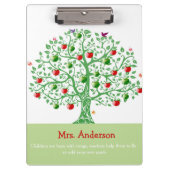 Apple Tree Aangepaste persoonlijke docent-cadeautj Klembord (Voorkant)