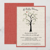 Apple Tree Baby shower Invitation Kaart (Voorkant / Achterkant)