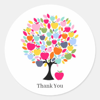 Apple Tree Bedankt Sticker | Rustieke Natuur Inspi