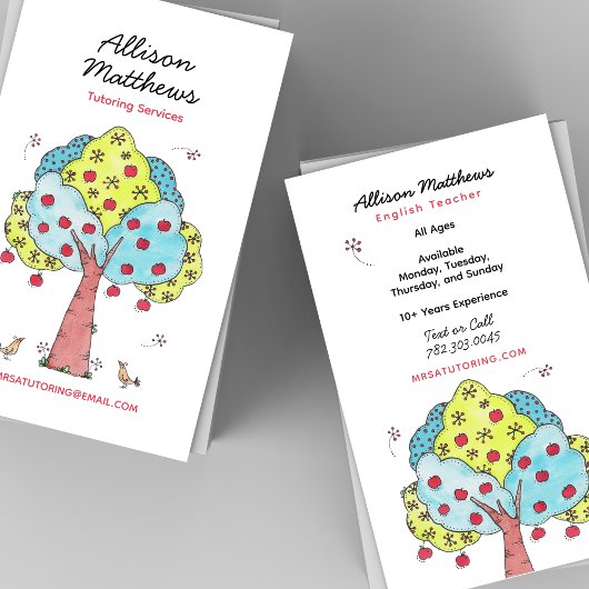 Apple Tree bijles Visitekaartje