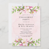 Apple Tree Blosgeld Waterverf Engagement Party Kaart (Voorkant)