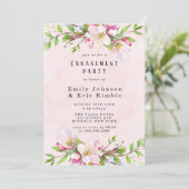 Apple Tree Blosgeld Waterverf Engagement Party Kaart (Staand voorkant)
