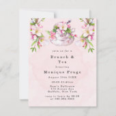 Apple Tree Blossom Brunch en Tea Invitations Kaart (Voorkant)