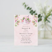 Apple Tree Blossom Brunch en Tea Invitations Kaart (Staand voorkant)