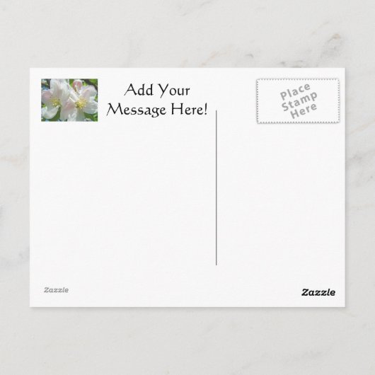 Apple Tree Blossom Flowers briefkaarten Spring Flo (Achterkant)