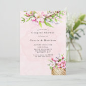 Apple Tree Blossom Music Couples Shower Invites (Staand voorkant)