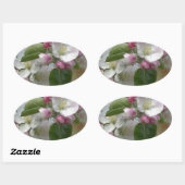 Apple Tree Blossom Ovale Sticker (Vel)