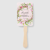 Apple Tree Blossom Weddenschap Bedankt Handwaaier (Voorkant)