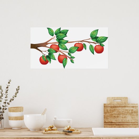 Apple Tree Branch Poster (Keuken)
