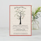 Apple Tree Bridal Shower-uitnodiging Kaart (Staand voorkant)