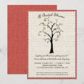 Apple Tree Bridal Shower-uitnodiging Kaart (Voorkant / Achterkant)