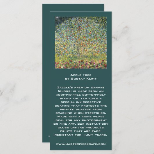 Apple Tree by Gustav Klimt, Art Nouveau (Voorkant / Achterkant)