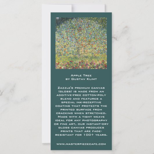 Apple Tree by Gustav Klimt, Art Nouveau (Voorkant)