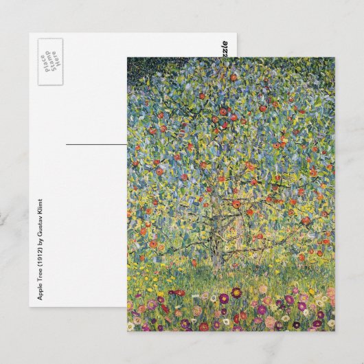 Apple Tree by Gustav Klimt,  Art Nouveau Briefkaart (Voorkant / Achterkant)