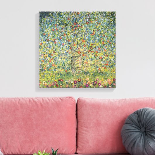 Apple Tree by Gustav Klimt,  Art Nouveau Canvas Afdruk (Insitu (Woonkamer))