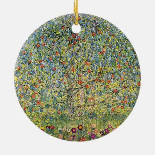 Apple Tree by Gustav Klimt,  Art Nouveau Keramisch Ornament (Achterkant)