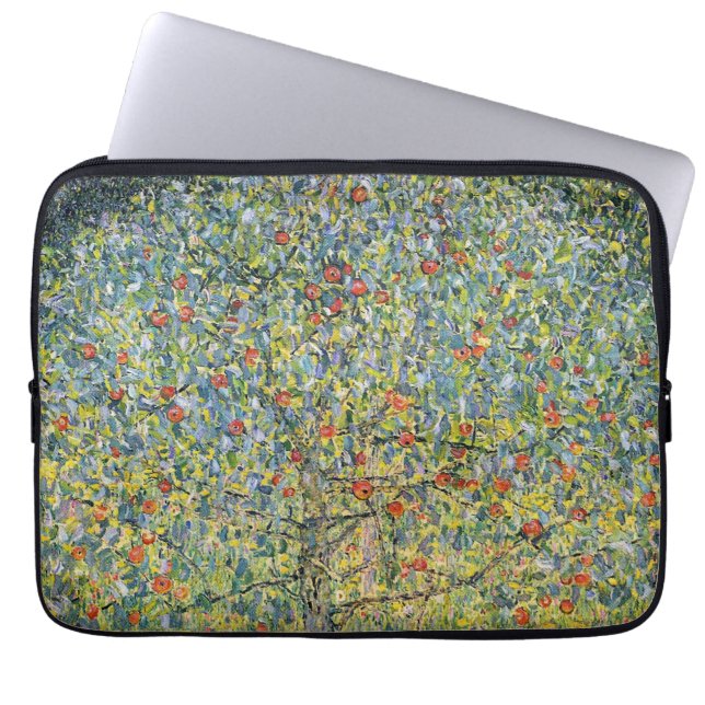 Apple Tree by Gustav Klimt,  Art Nouveau Laptop Sleeve (Voorkant)