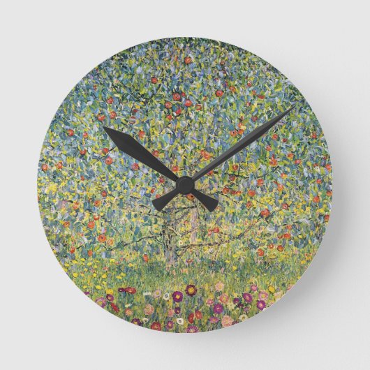 Apple Tree by Gustav Klimt,  Art Nouveau Ronde Klok (Voorkant)