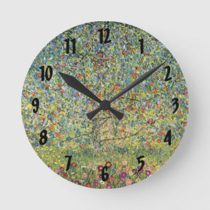 Apple Tree by Gustav Klimt,  Art Nouveau Ronde Klok