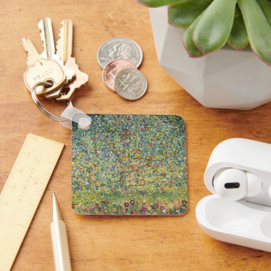 Apple Tree by Gustav Klimt,  Art Nouveau Sleutelhanger (Bureau)