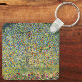 Apple Tree by Gustav Klimt,  Art Nouveau Sleutelhanger (Achterkant)