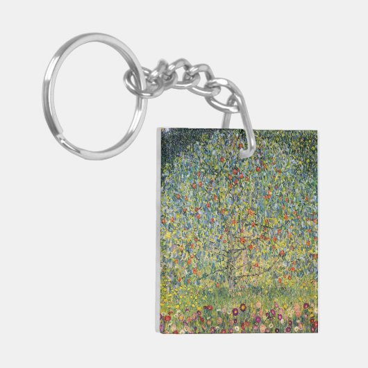 Apple Tree by Gustav Klimt,  Art Nouveau Sleutelhanger (Voorkant Links)