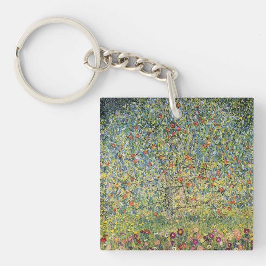 Apple Tree by Gustav Klimt, Art Nouveau Sleutelhanger (Voorkant)