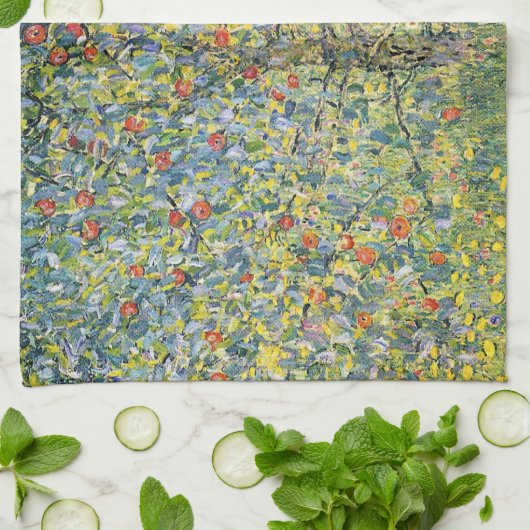 Apple Tree by Gustav Klimt,  Art Nouveau Theedoek (Gevouwen)