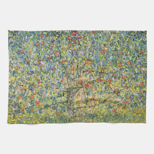Apple Tree by Gustav Klimt, Art Nouveau Theedoek (Horizontaal)