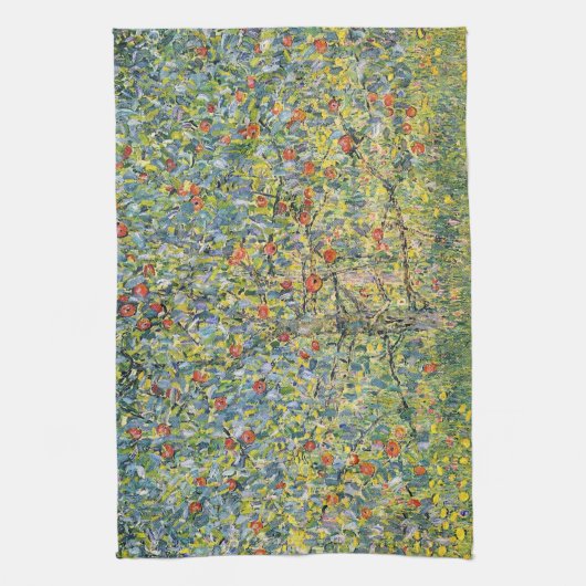 Apple Tree by Gustav Klimt,  Art Nouveau Theedoek (Verticaal)