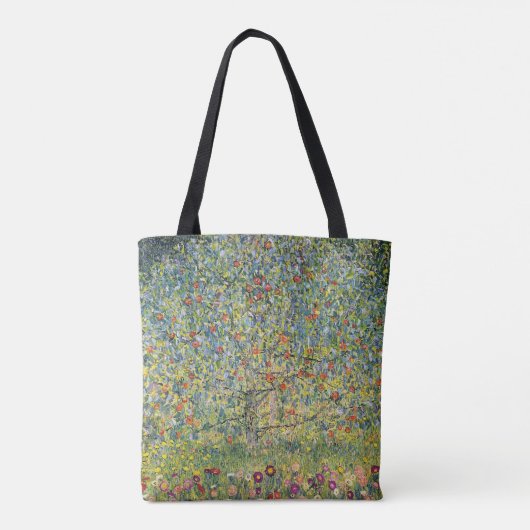 Apple Tree by Gustav Klimt,  Art Nouveau Tote Bag (Achterkant)