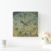 Apple Tree by Gustav Klimt,  Art Nouveau Vierkante Klok (Huis)