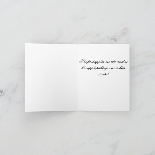 Apple Tree Day E - 6 januari - Waterverf & Pen Feestdagen Kaart (Binnen)