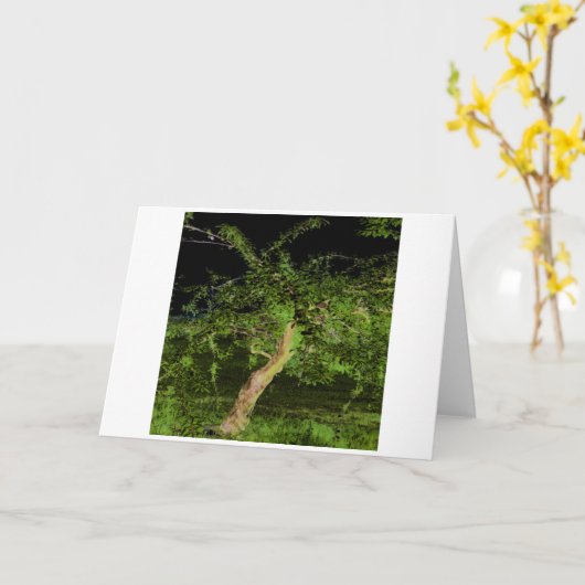 Apple Tree: Digitaal verbeterde bewerkte verdraaid Kaart (Gele Bloem)