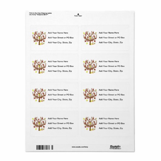 Apple Tree Etiket (Full Sheet)