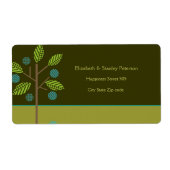 Apple tree fall bruiloft aangepast label (Voorkant)